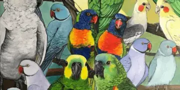 drawing parrot art