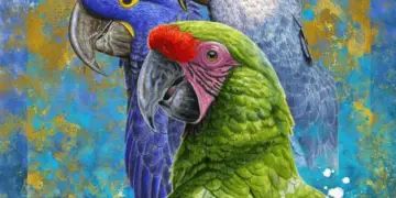 Drawing of a parrot