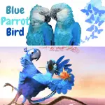 Blue parrot bird